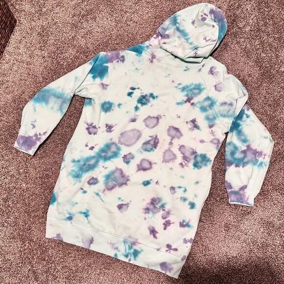 PINK by Victoria’s Secret Tunic/Dress Length Campus Sweatshirt Hoodie SZ Medium - Picture 6 of 7